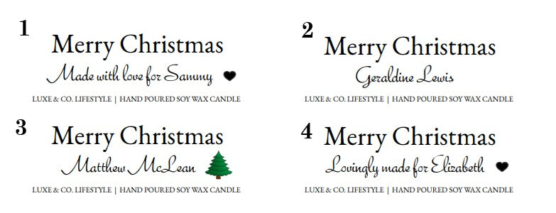 Customized Christmas Candle - Gold