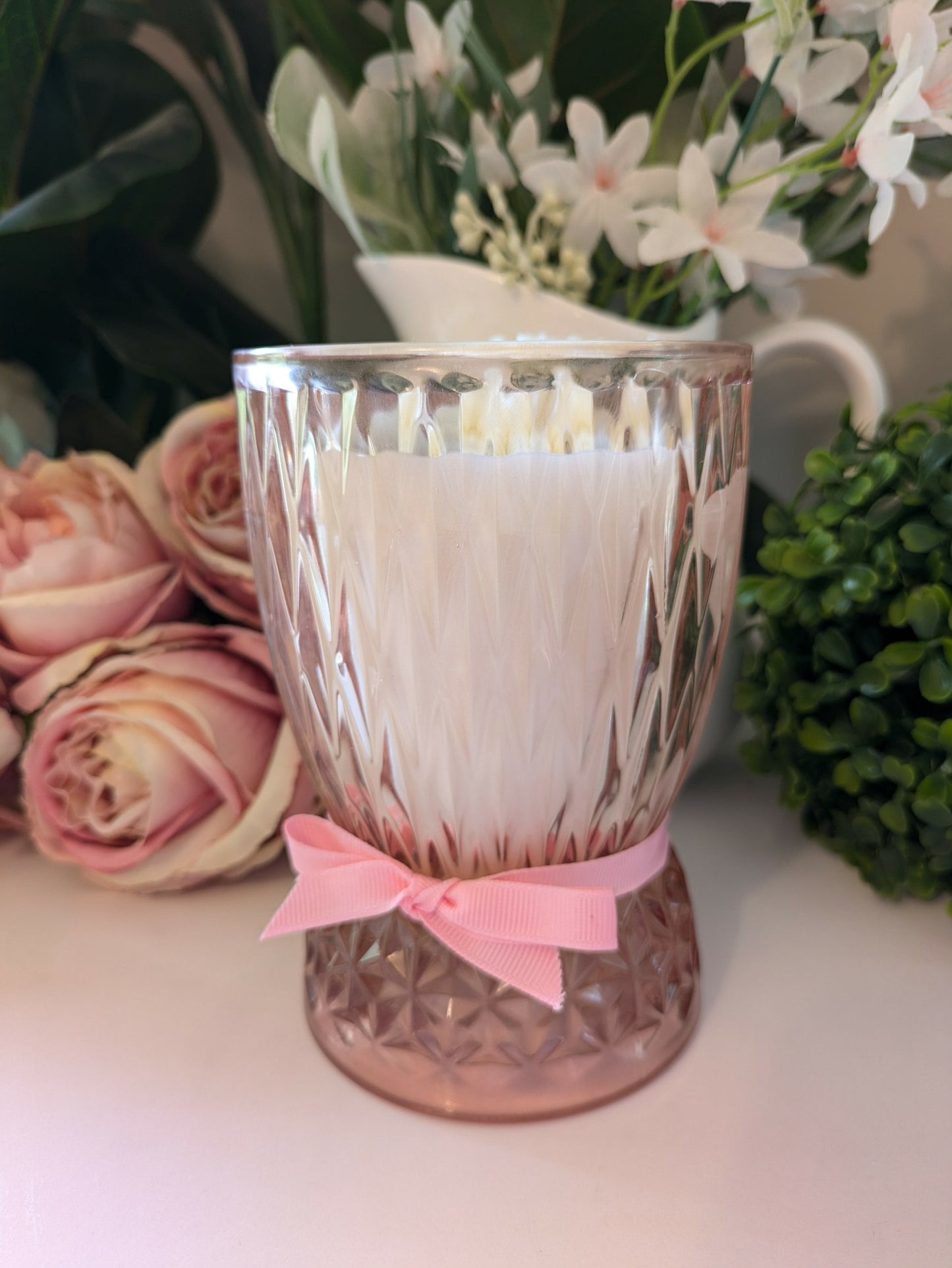Pink Tall Cut Glass - Lychee Peony | 500ml
