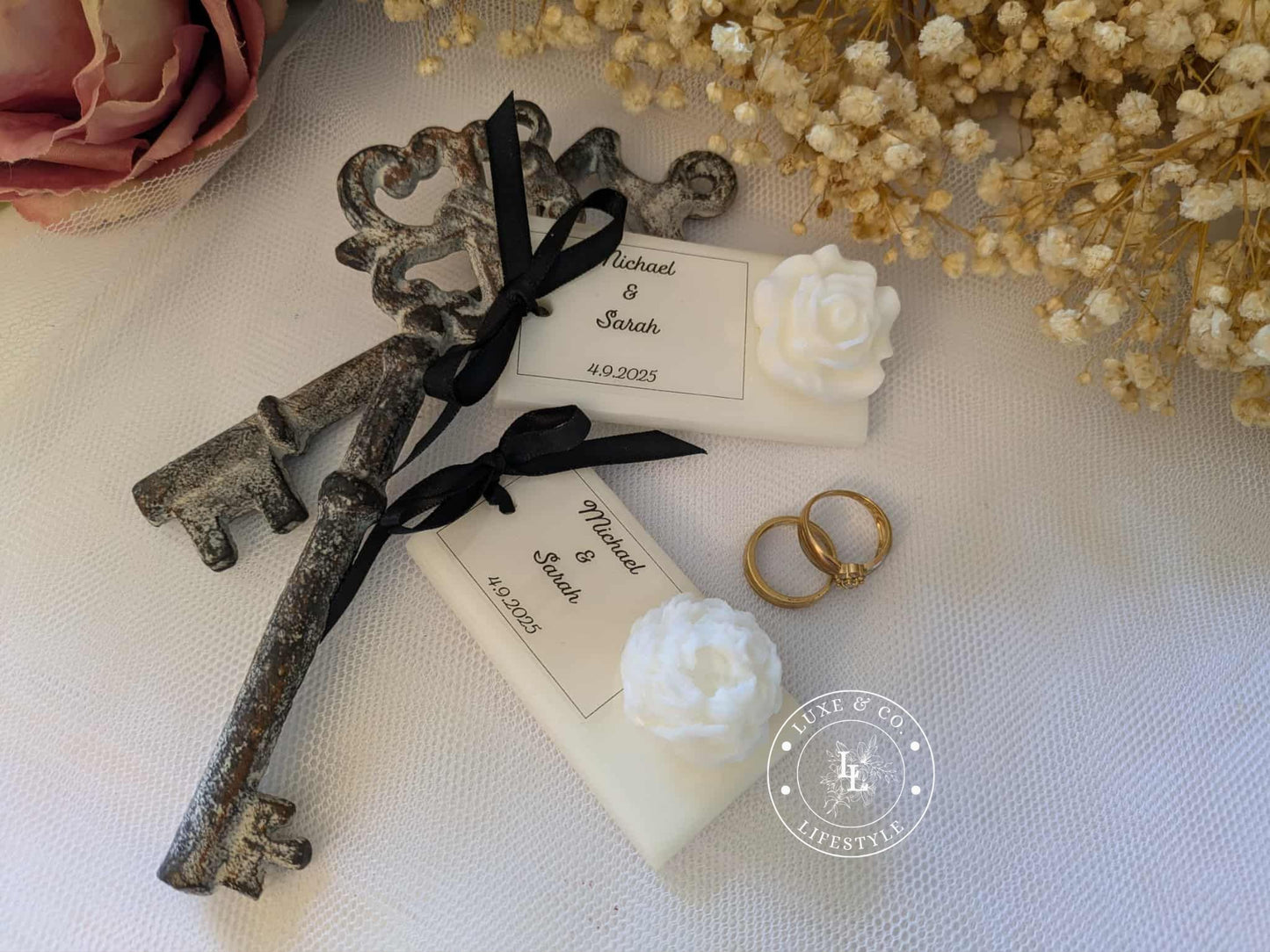 Personlised Ribboned Floral Block