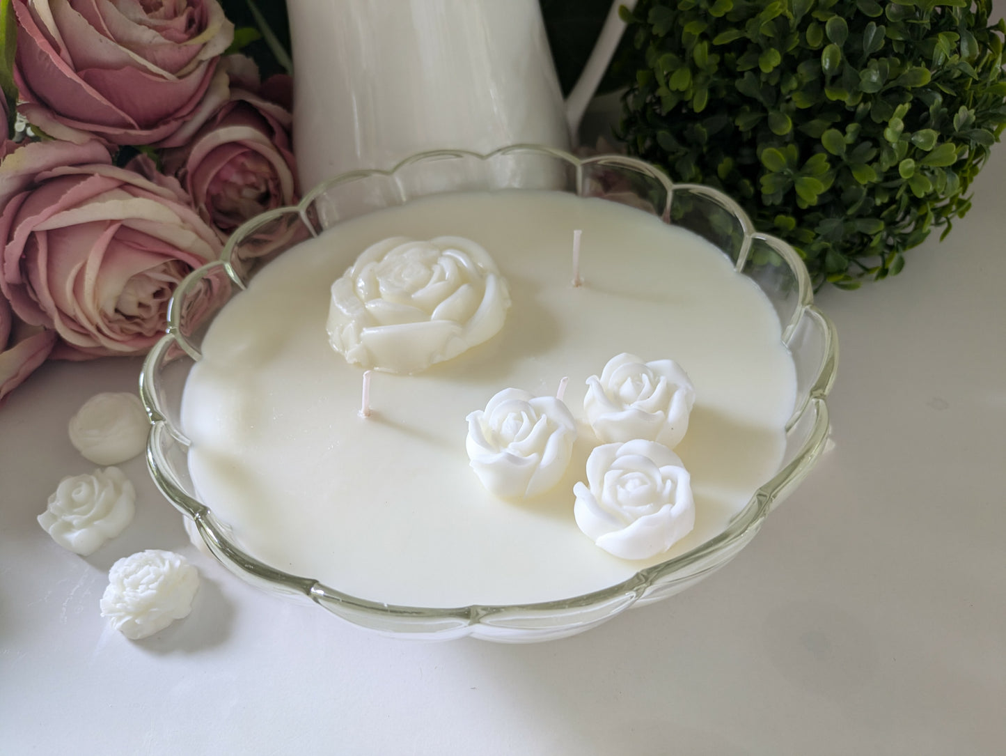 Round Cut Glass - Japanese Honeysuckle | 1.1ltr