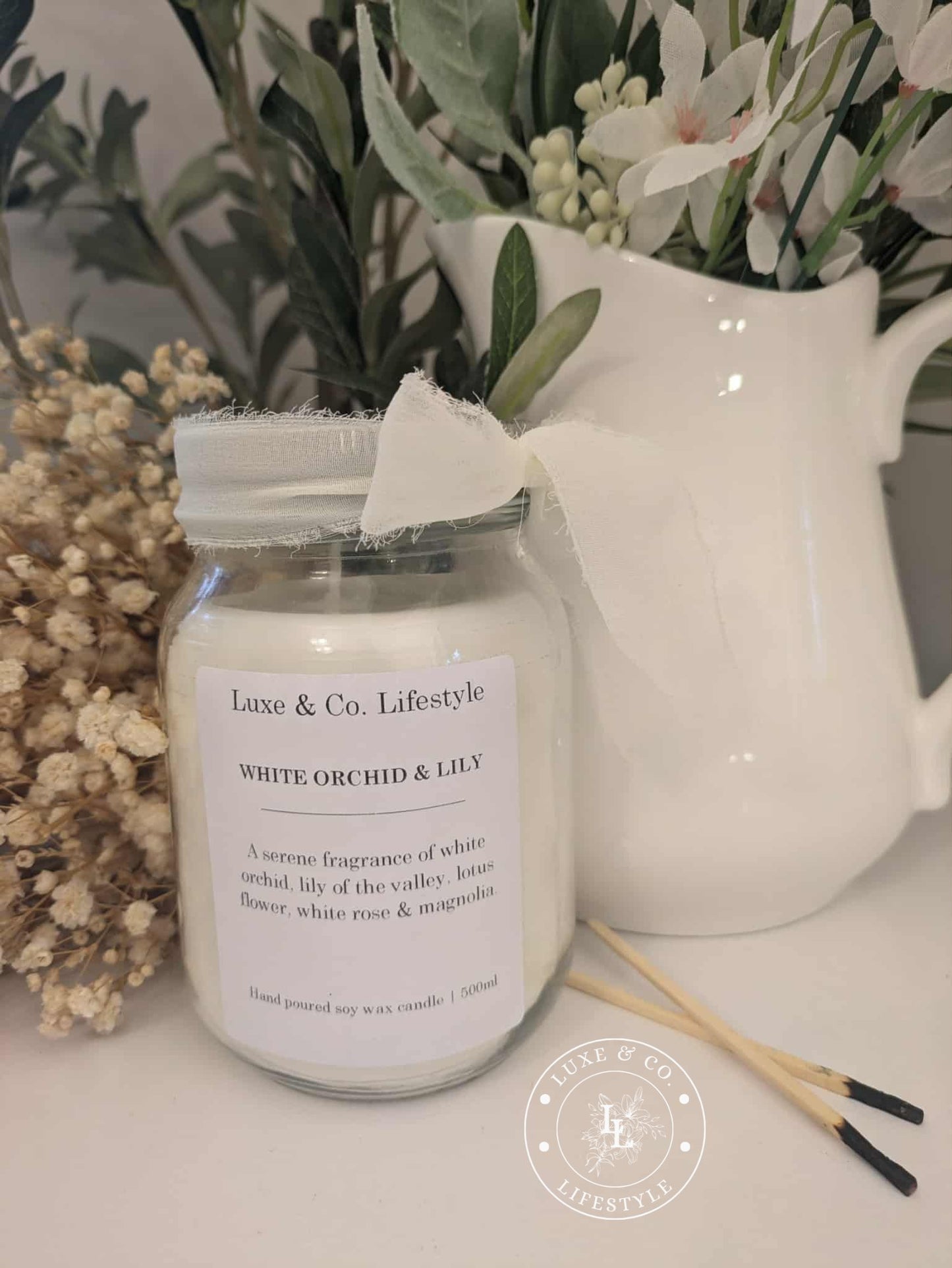 White Orchid & Lily