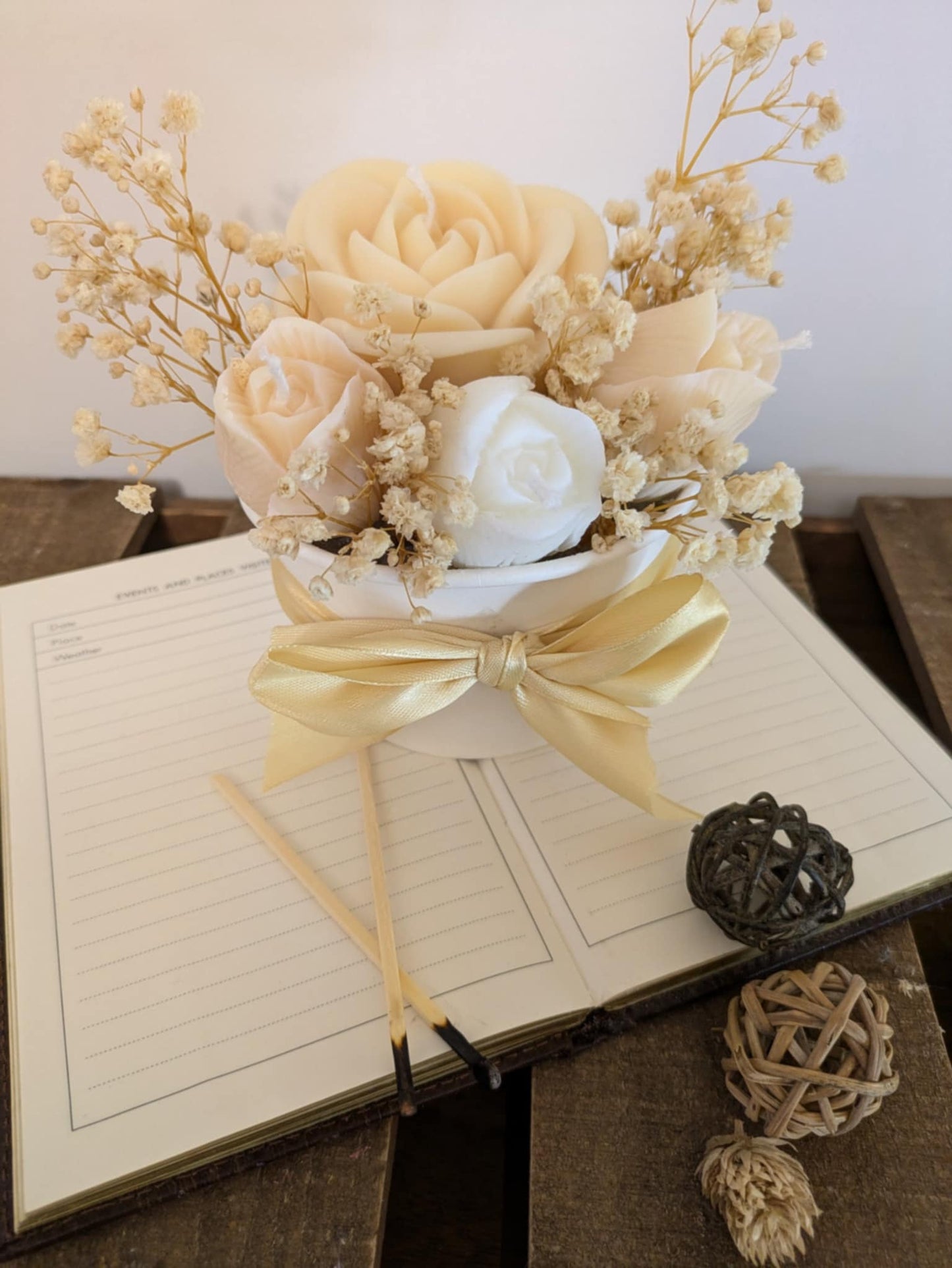 Large Floral Bouquet Candle