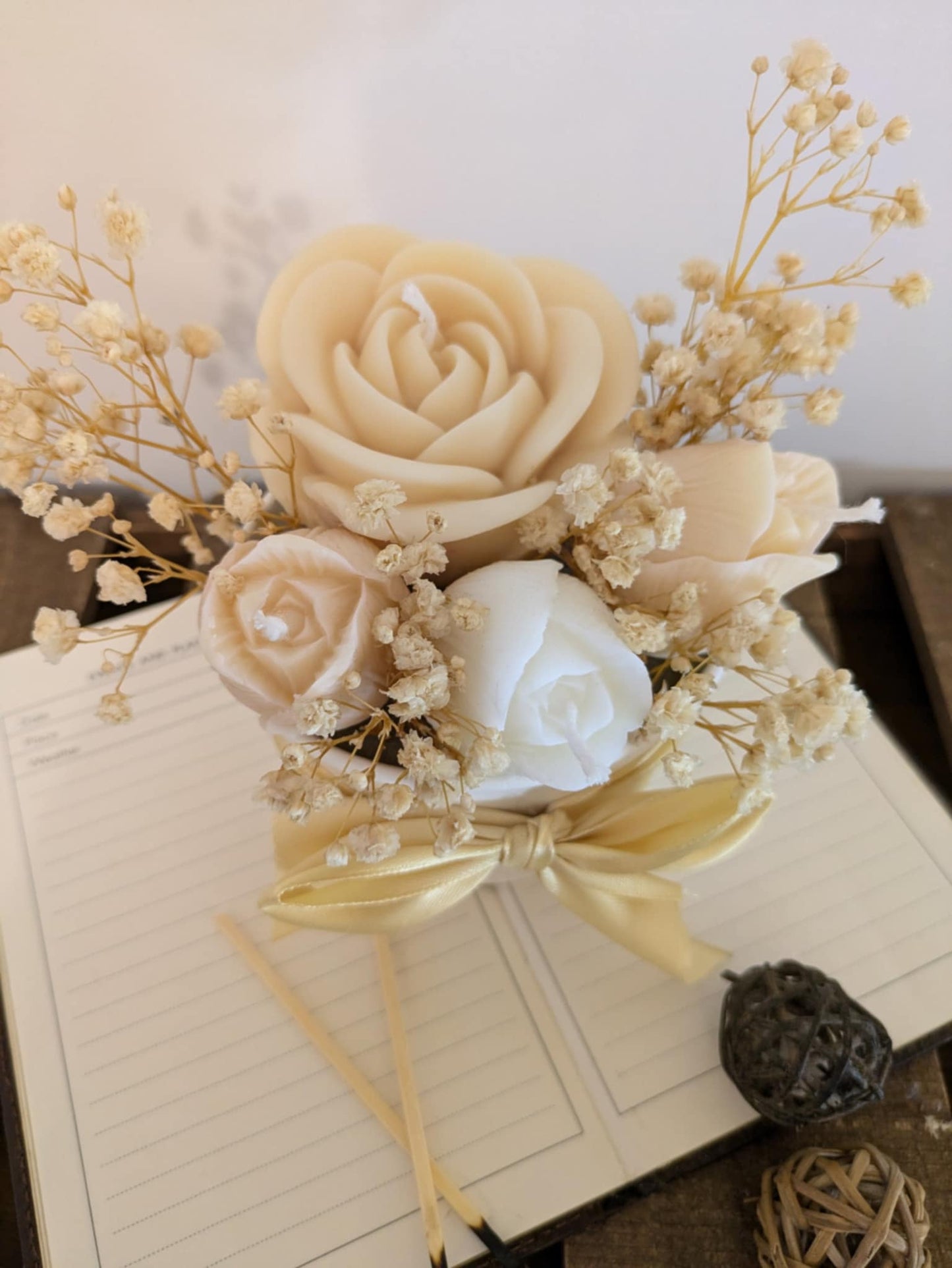 Large Floral Bouquet Candle