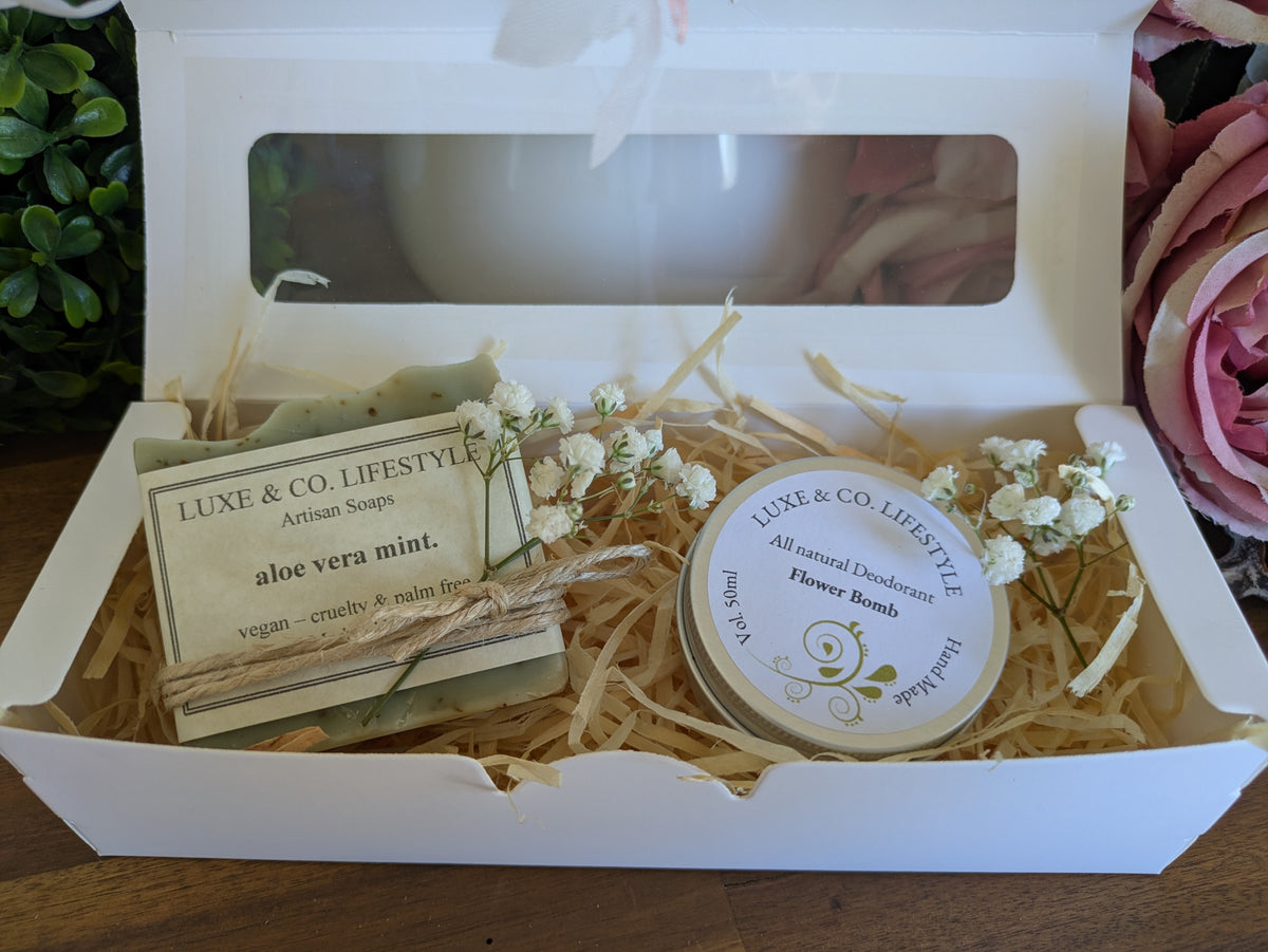 Artisan Aloe Vera & Mint Soap + Natural Deodorant Gift Pack RRP $26!!