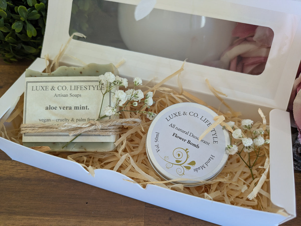Artisan Aloe Vera & Mint Soap + Natural Deodorant Gift Pack RRP $26!!