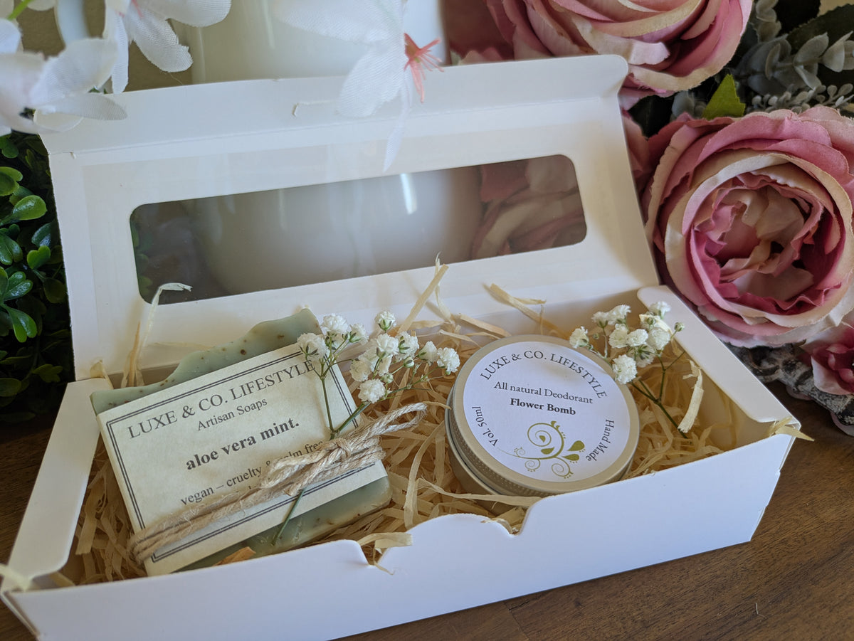 Artisan Aloe Vera & Mint Soap + Natural Deodorant Gift Pack RRP $26!!