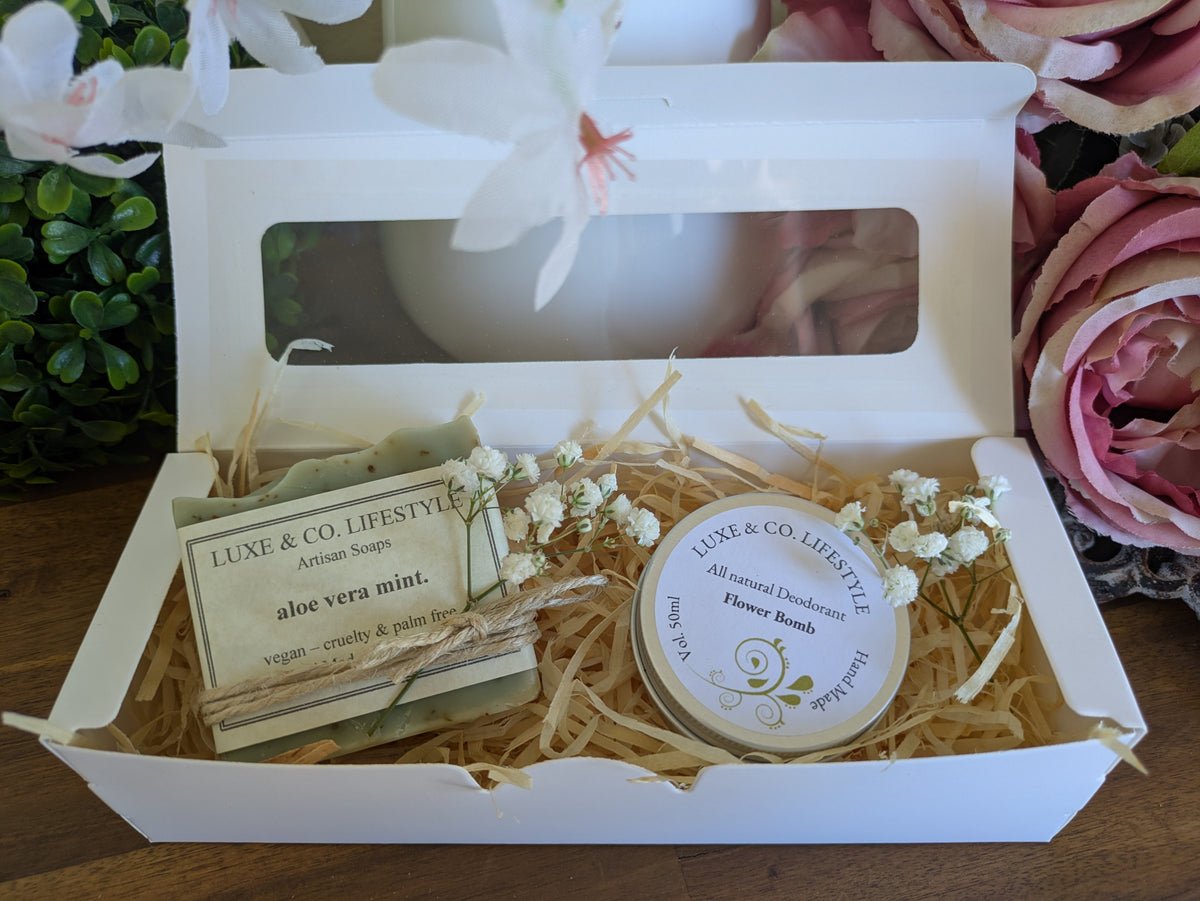 Artisan Aloe Vera & Mint Soap + Natural Deodorant Gift Pack RRP $26!!