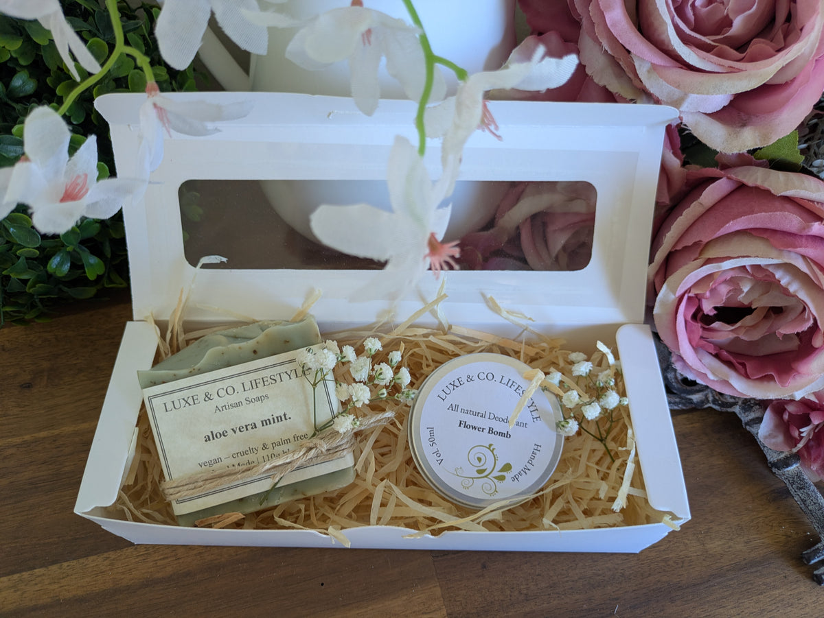 Artisan Aloe Vera & Mint Soap + Natural Deodorant Gift Pack RRP $26!!