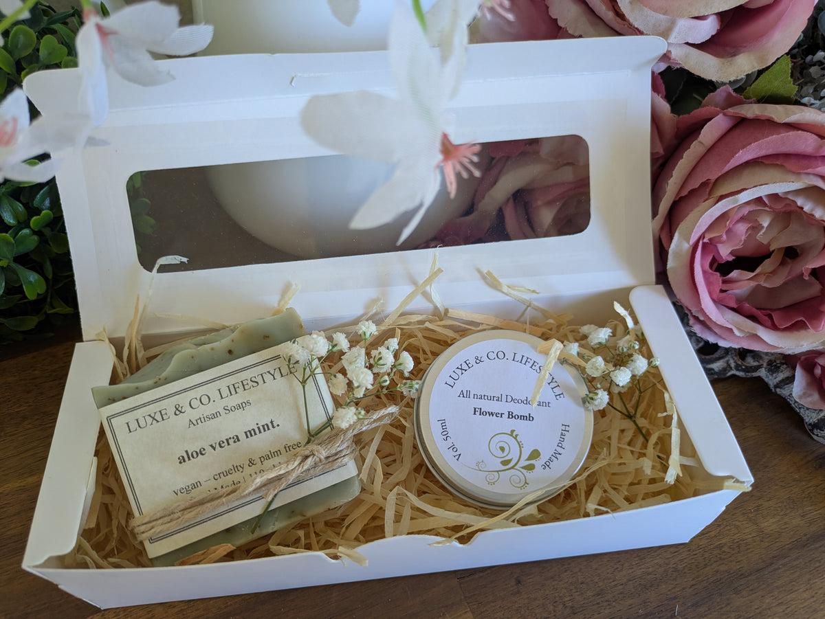 Artisan Aloe Vera & Mint Soap + Natural Deodorant Gift Pack RRP $26!!