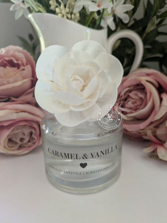 200ml Luxe Glass Diffuser  - CARAMEL VANILLA