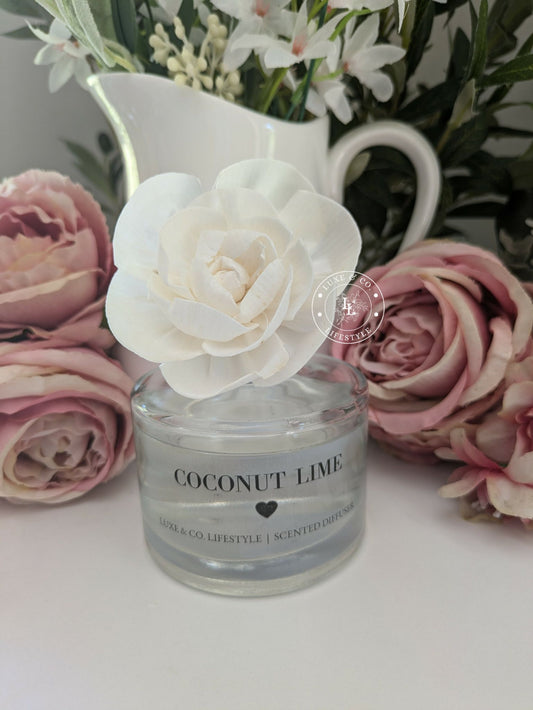 200ml Luxe Glass Diffuser  - COCONUT LIME