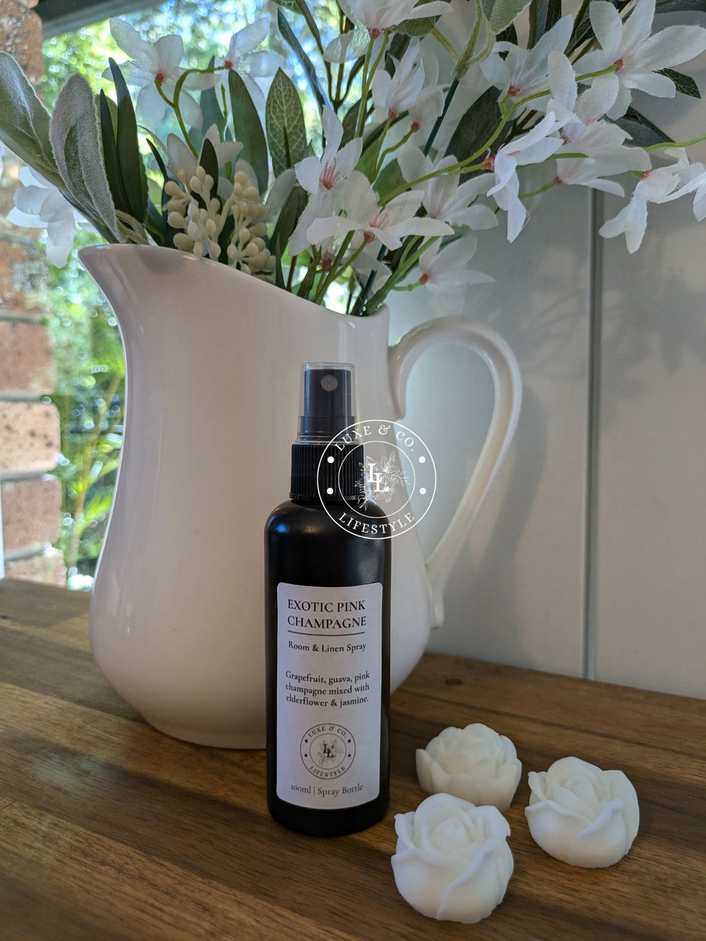 100ml Premium Fragrant Room & Linen Spray - EXOTIC PINK CHAMPAGNE (& WILD FRUITS)