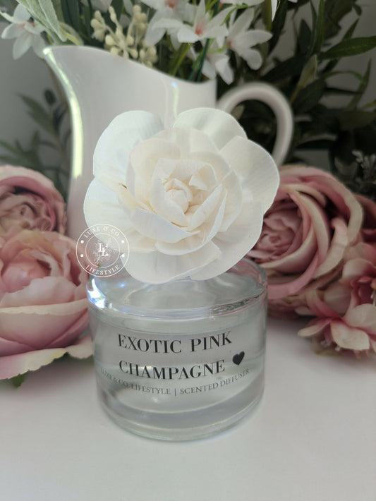 200ml Luxe Glass Diffuser  - EXOTIC PINK CHAMPAGNE