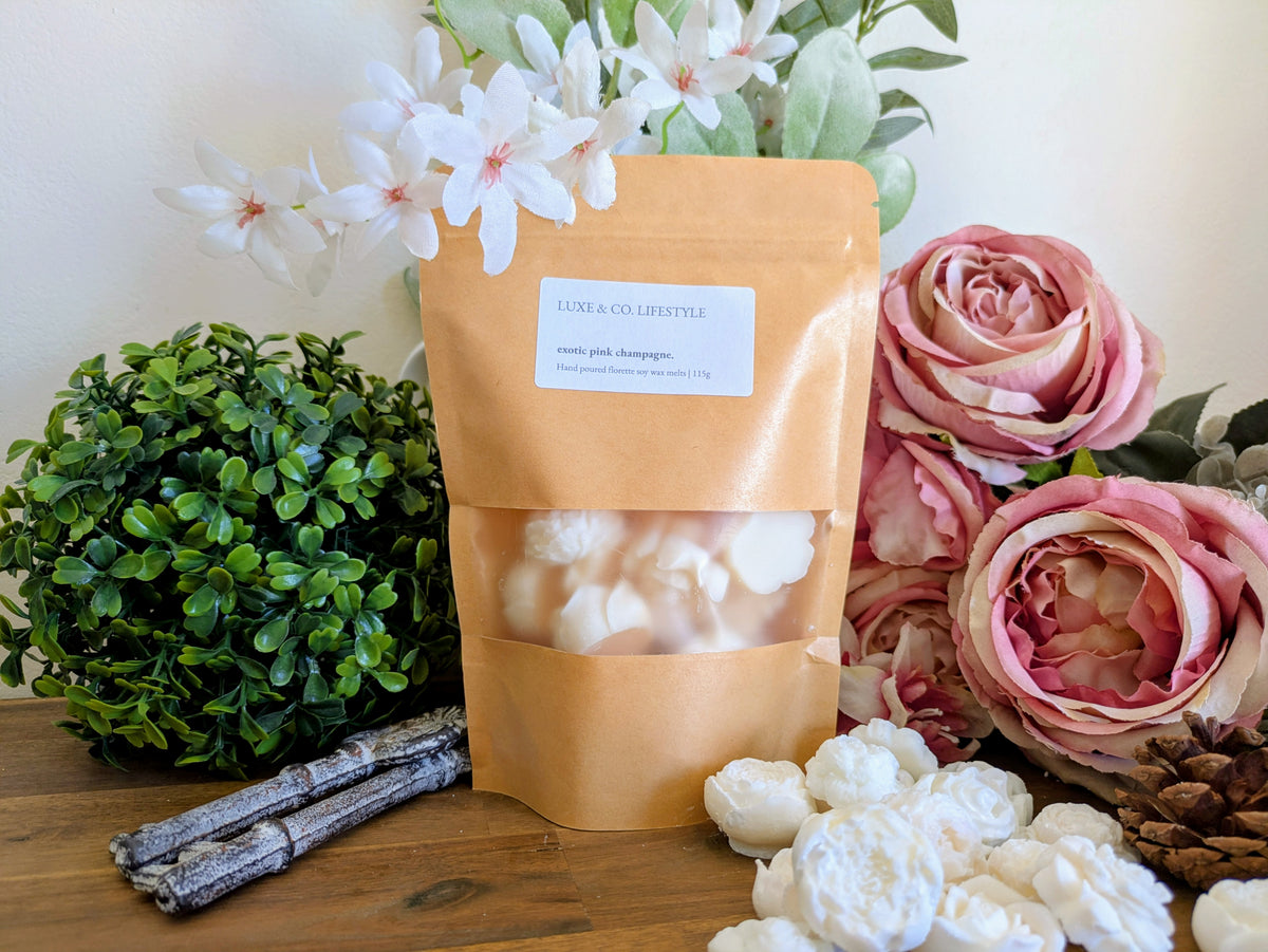 Exotic Pink Champagne Florette Soy Wax Melts 115g