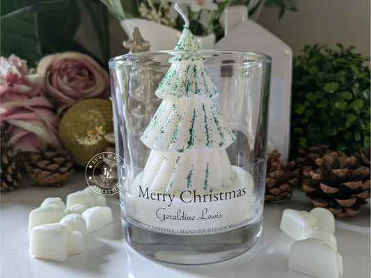 Customized Christmas Candle - Green