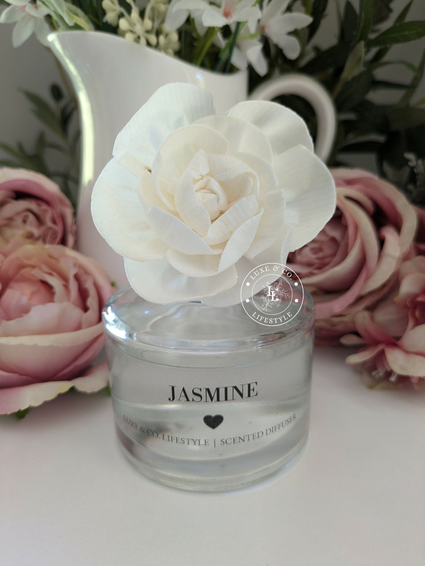 200ml Luxe Glass Diffuser  - JASMINE