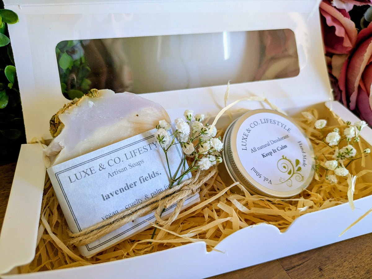 Artisan Lavender Fields Soap + Natural Deodorant Gift Pack RRP $26!!