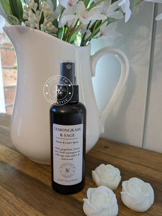 100ml Premium Fragrant Room & Linen Spray - LEMONGRASS & SAGE