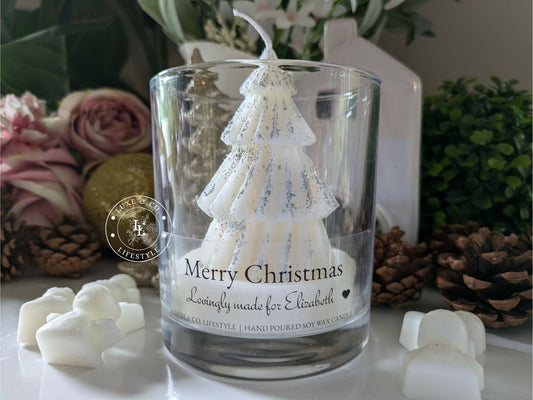 Customized Christmas Candle - Silver
