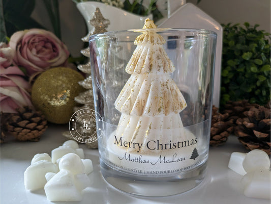 Customized Christmas Candle - Gold