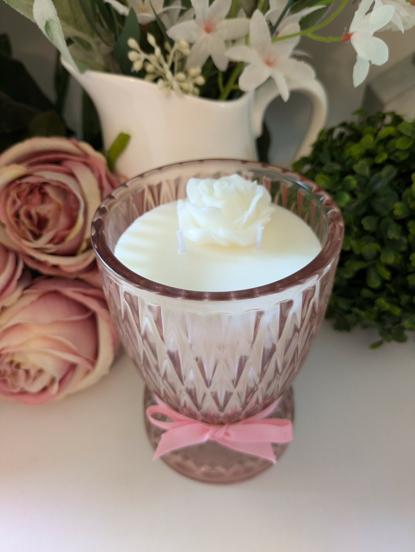 Pink Tall Cut Glass - Lychee Peony | 500ml