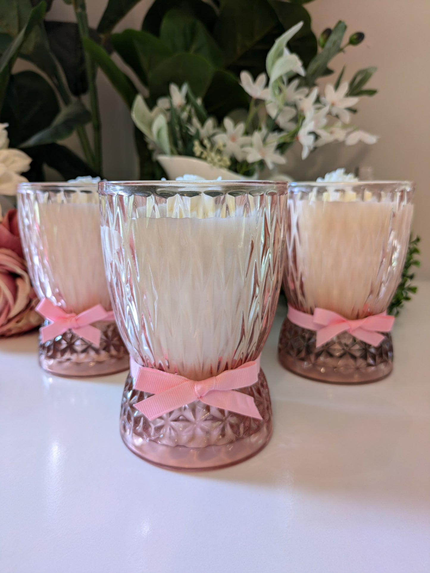 Pink Tall Cut Glass - Lychee Peony | 500ml