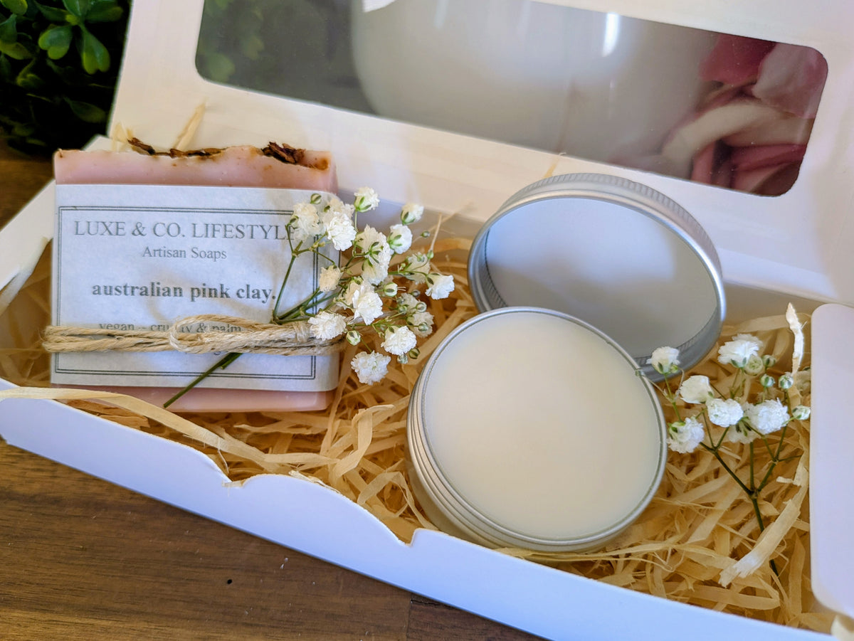 Artisan Australian Pink Clay Soap + Natural Deodorant Gift Pack RRP $26!!