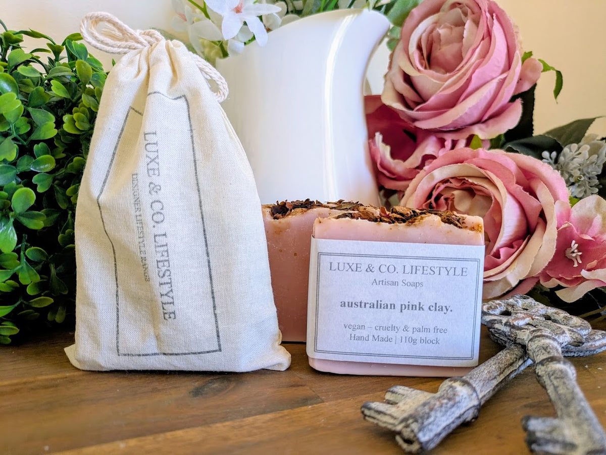 Australian Pink Clay & Rose Handmade Soap