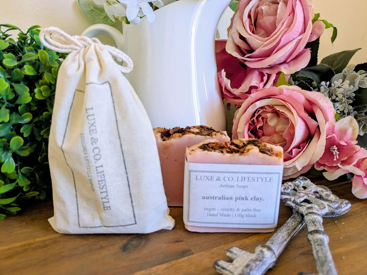 Australian Pink Clay & Rose Handmade Soap