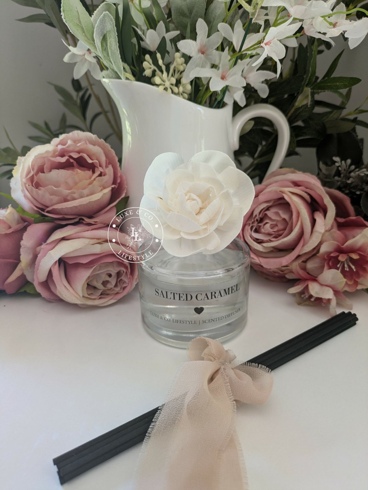 200ml Luxe Glass Diffuser  - SALTED CARAMEL