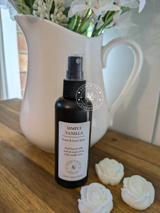 100ml Premium Fragrant Room & Linen Spray - SIMPLY VANILLA