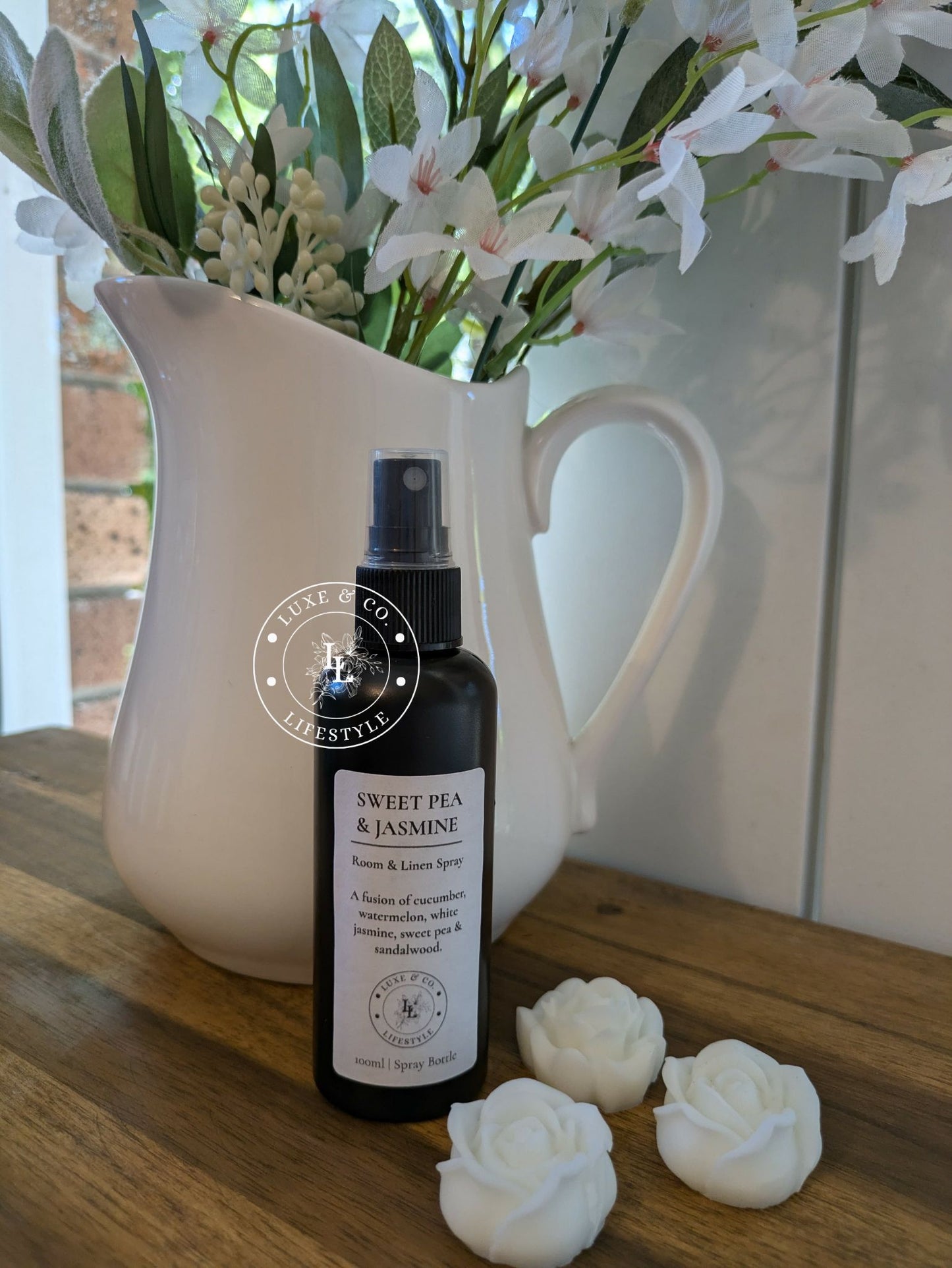 100ml Premium Fragrant Room & Linen Spray - SWEET PEA & JASMINE