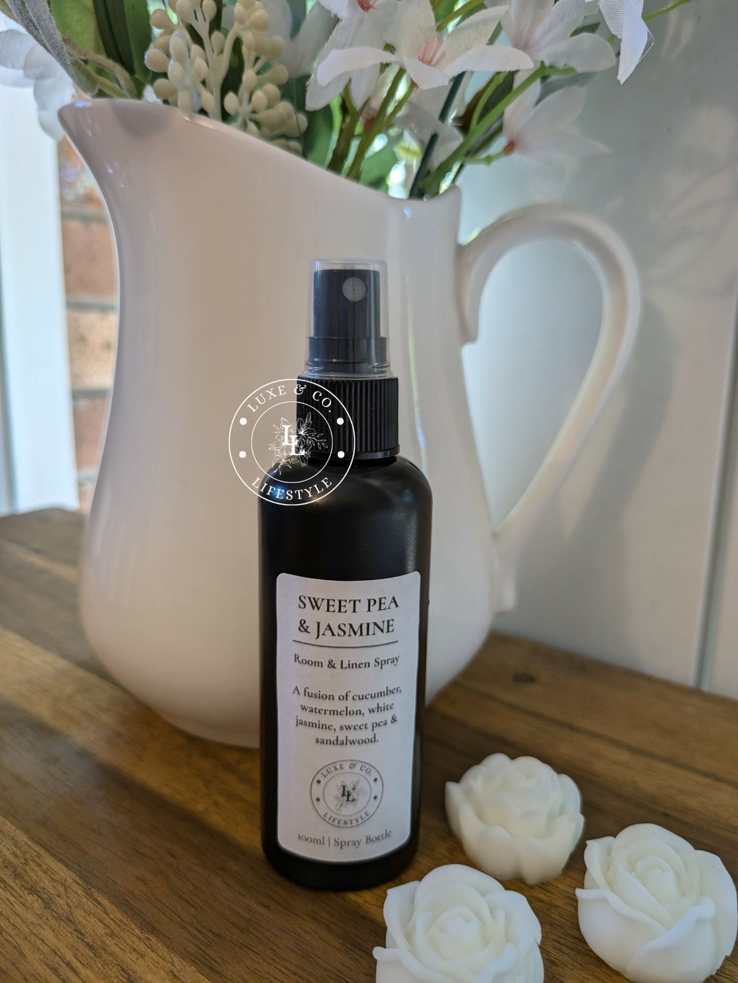 100ml Premium Fragrant Room & Linen Spray - SWEET PEA & JASMINE