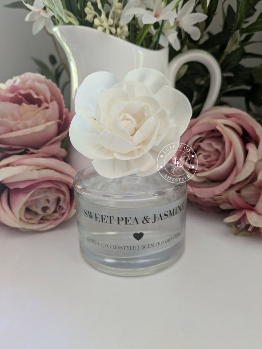 200ml Luxe Glass Diffuser  - SWEET PEA & JASMINE