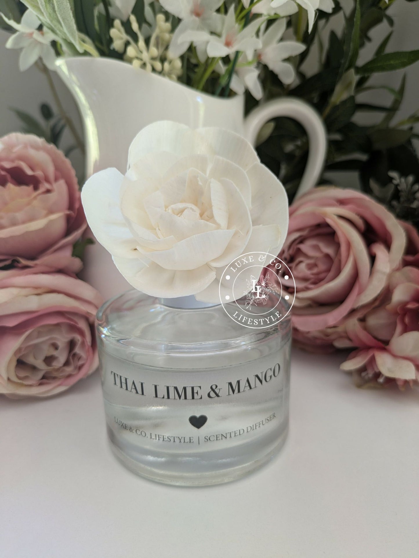 200ml Luxe Glass Diffuser  - THAI LIME & MANGO