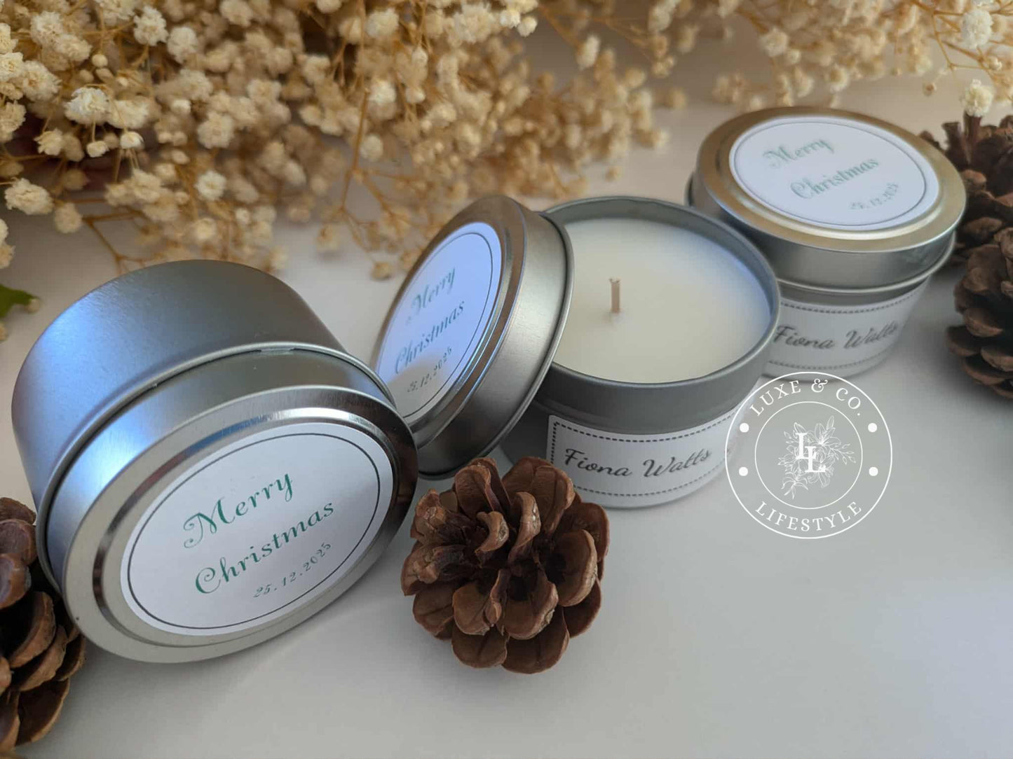 Personalised Mini Tin Candles
