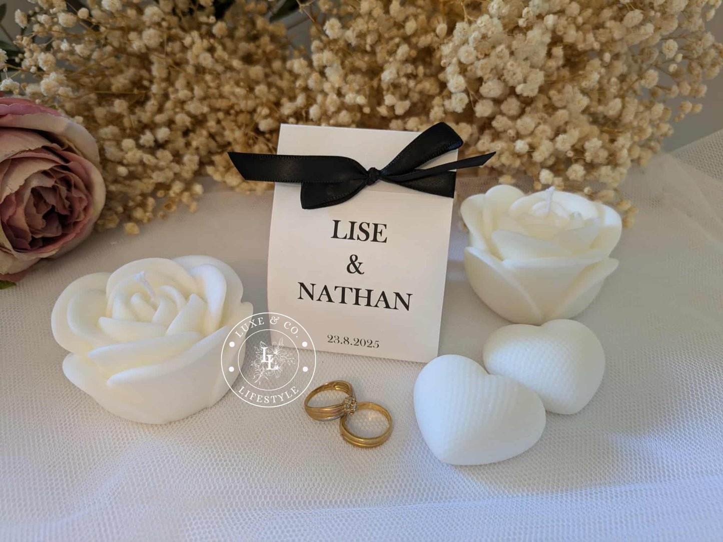 Personalised Rose Candle