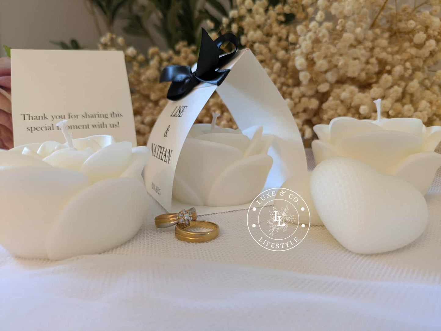 Personalised Rose Candle