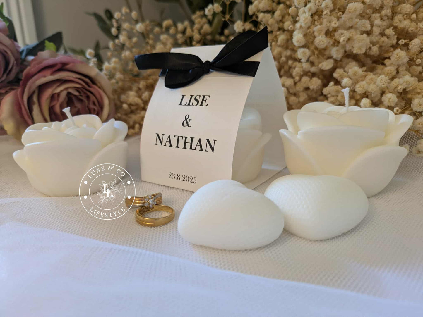 Personalised Rose Candle