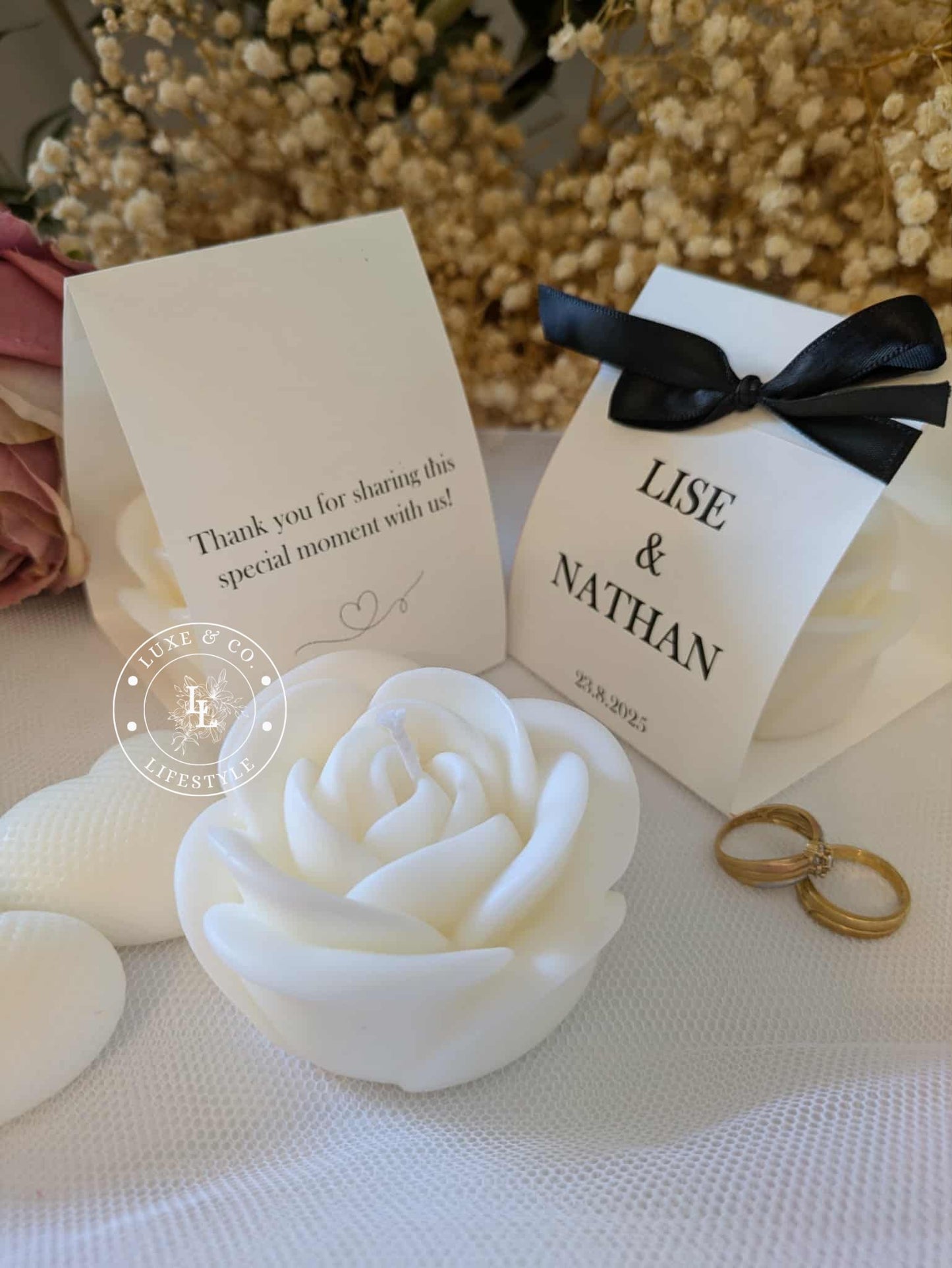 Personalised Rose Candle