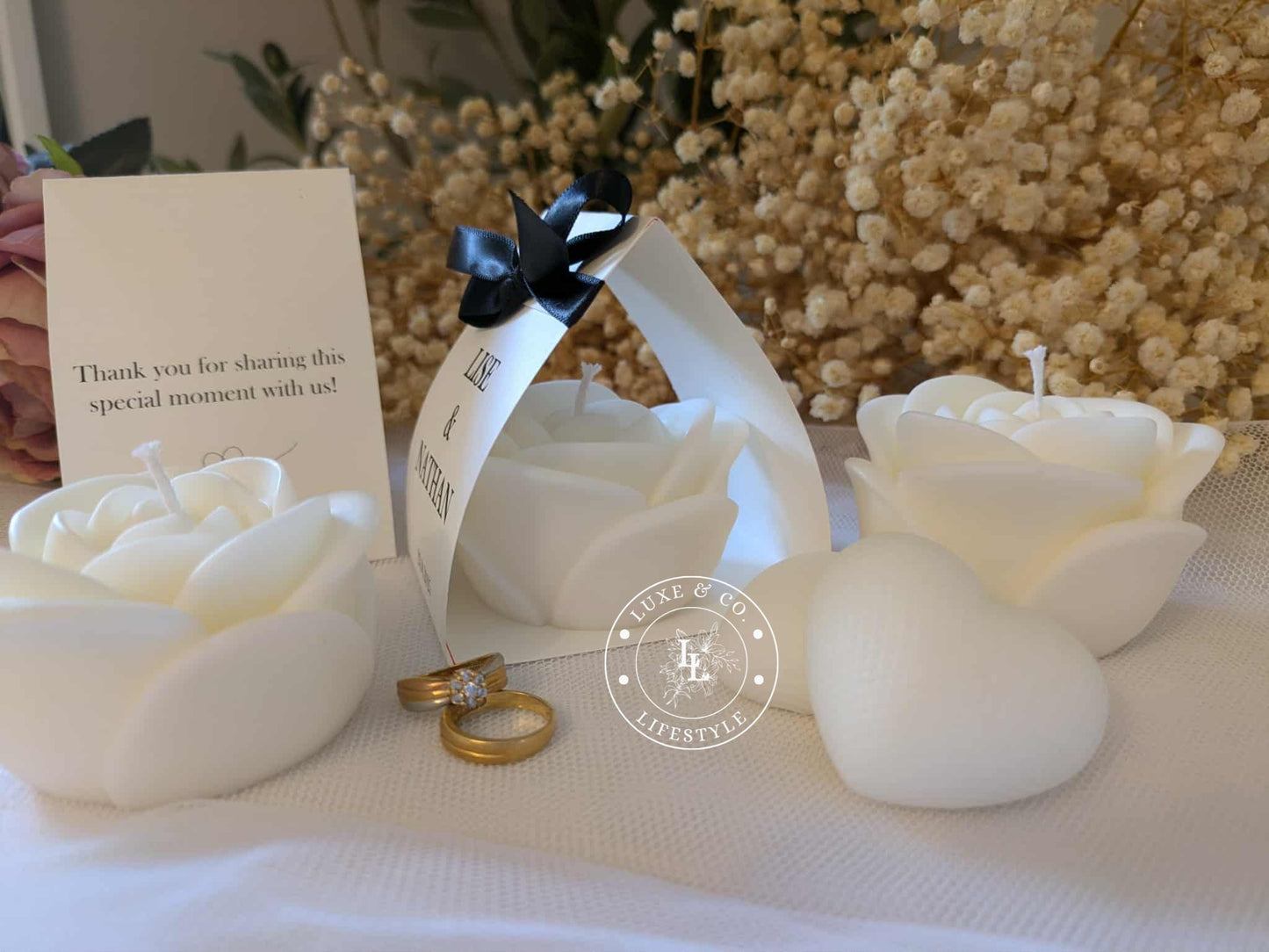 Personalised Rose Candle