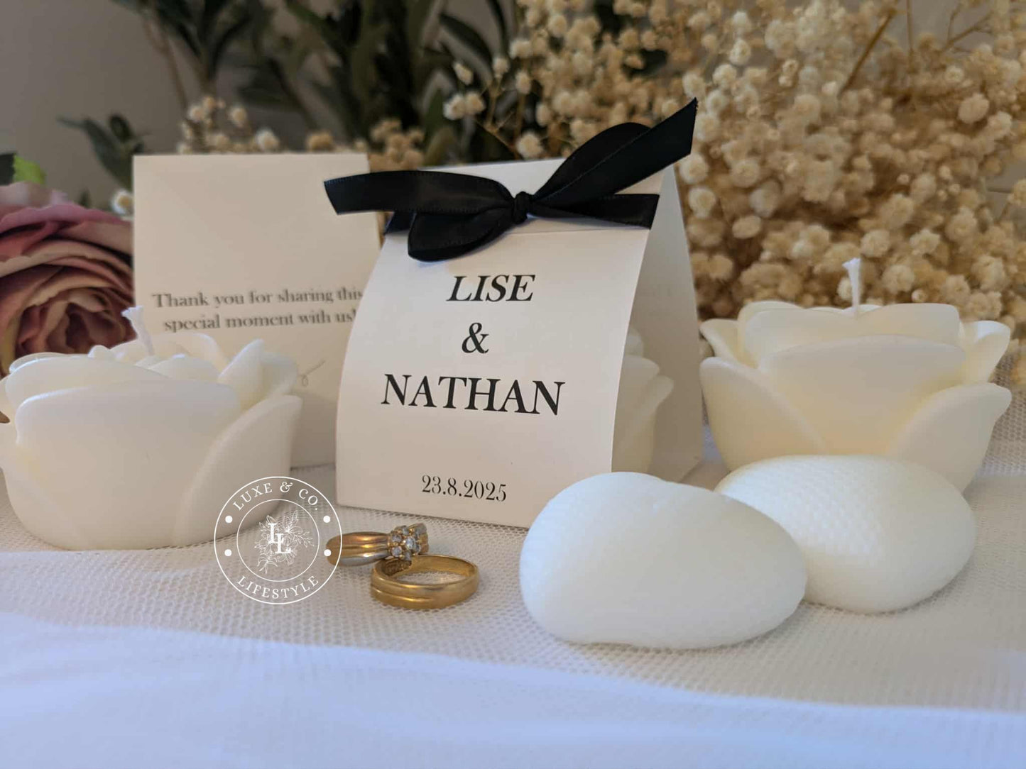 Personalised Rose Candle