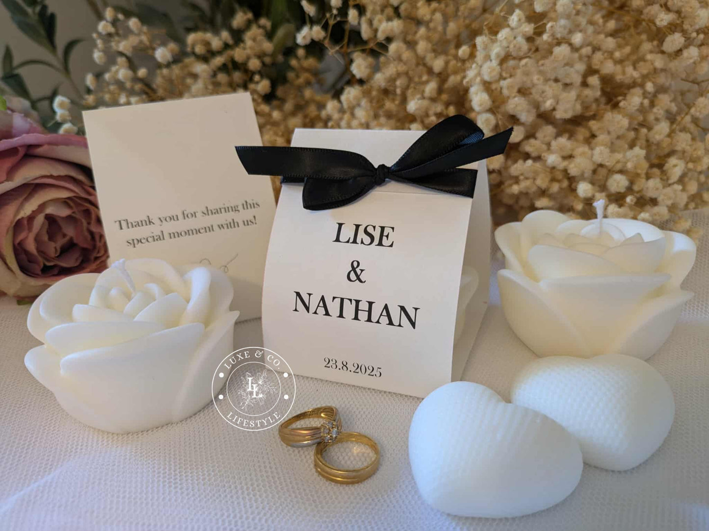 Personalised Rose Candle