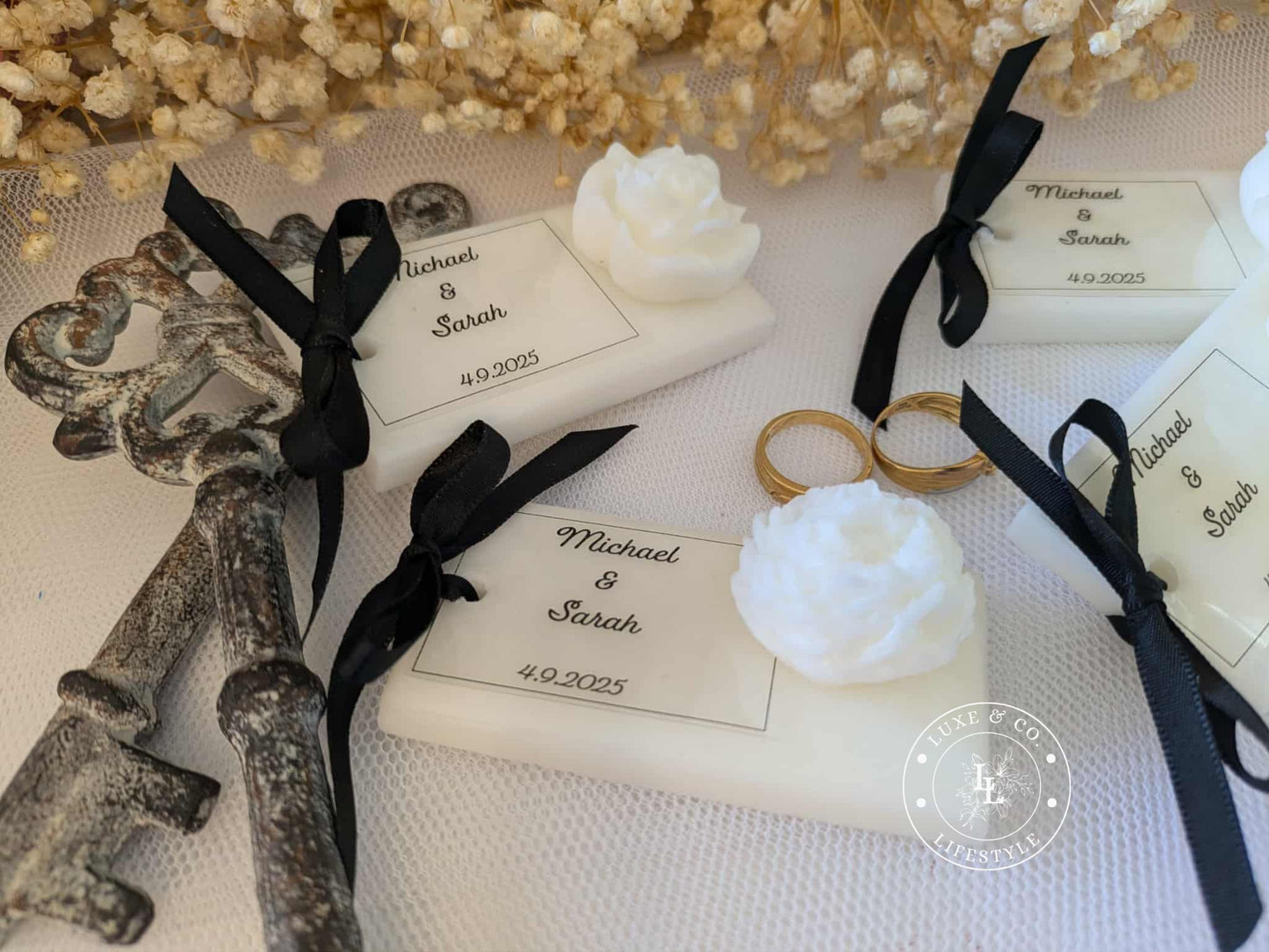 Personlised Ribboned Floral Block