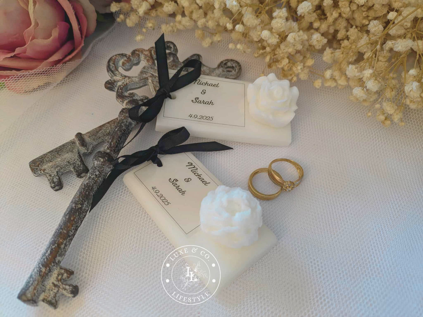 Personlised Ribboned Floral Block