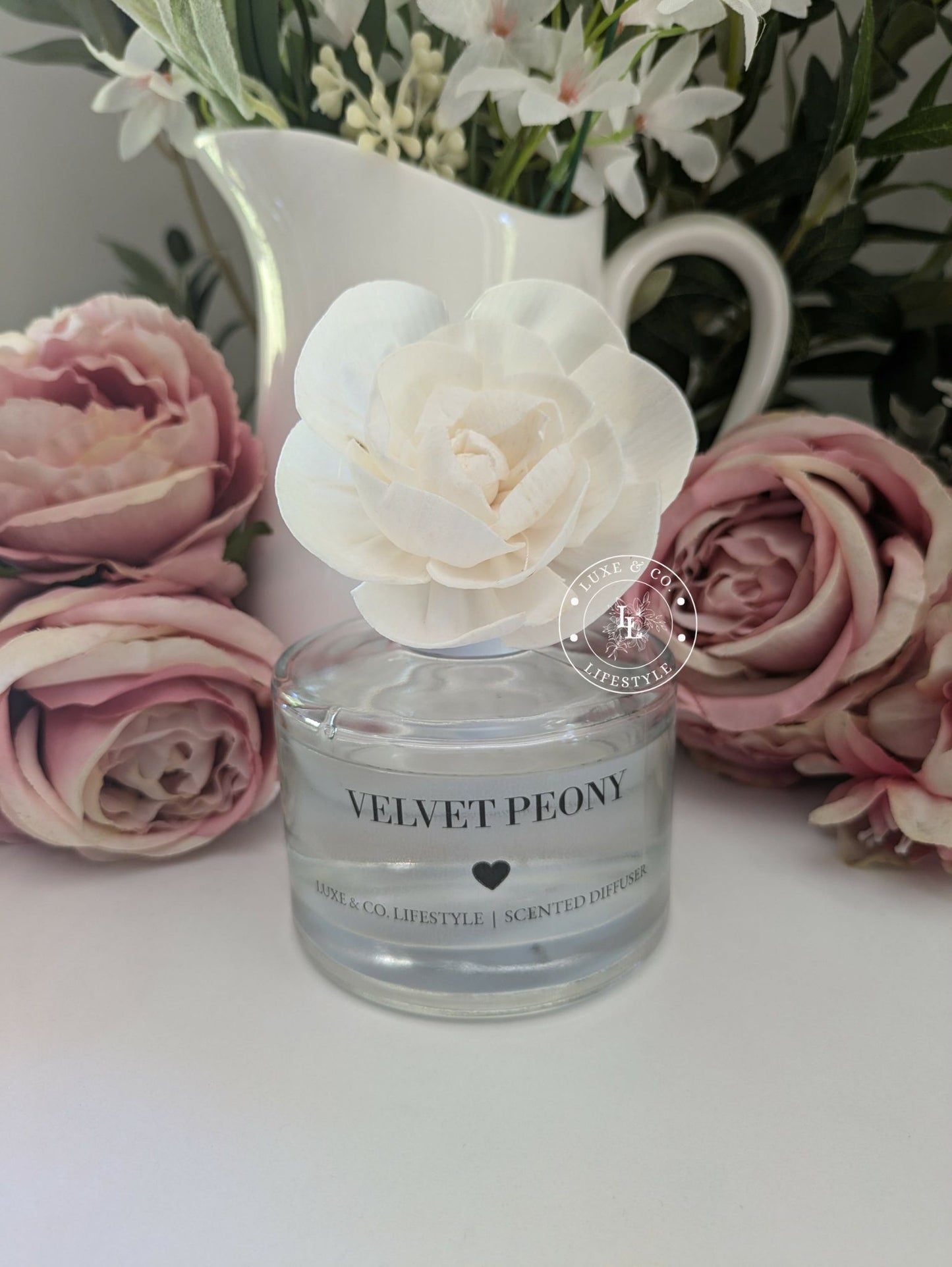 200ml Luxe Glass Diffuser  - VELVET PEONY