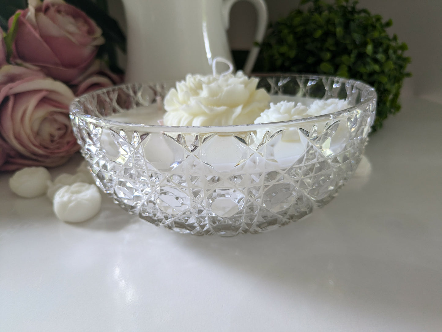 Round Cut Glass - Angel Wings | 1ltr