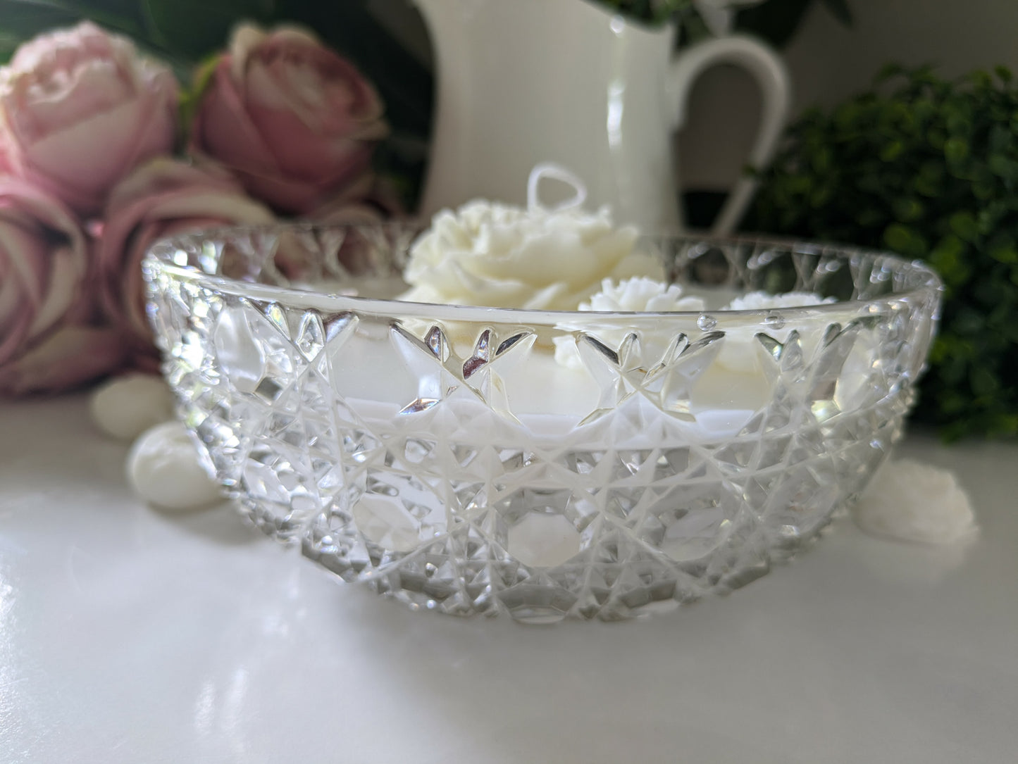 Round Cut Glass - Angel Wings | 1ltr