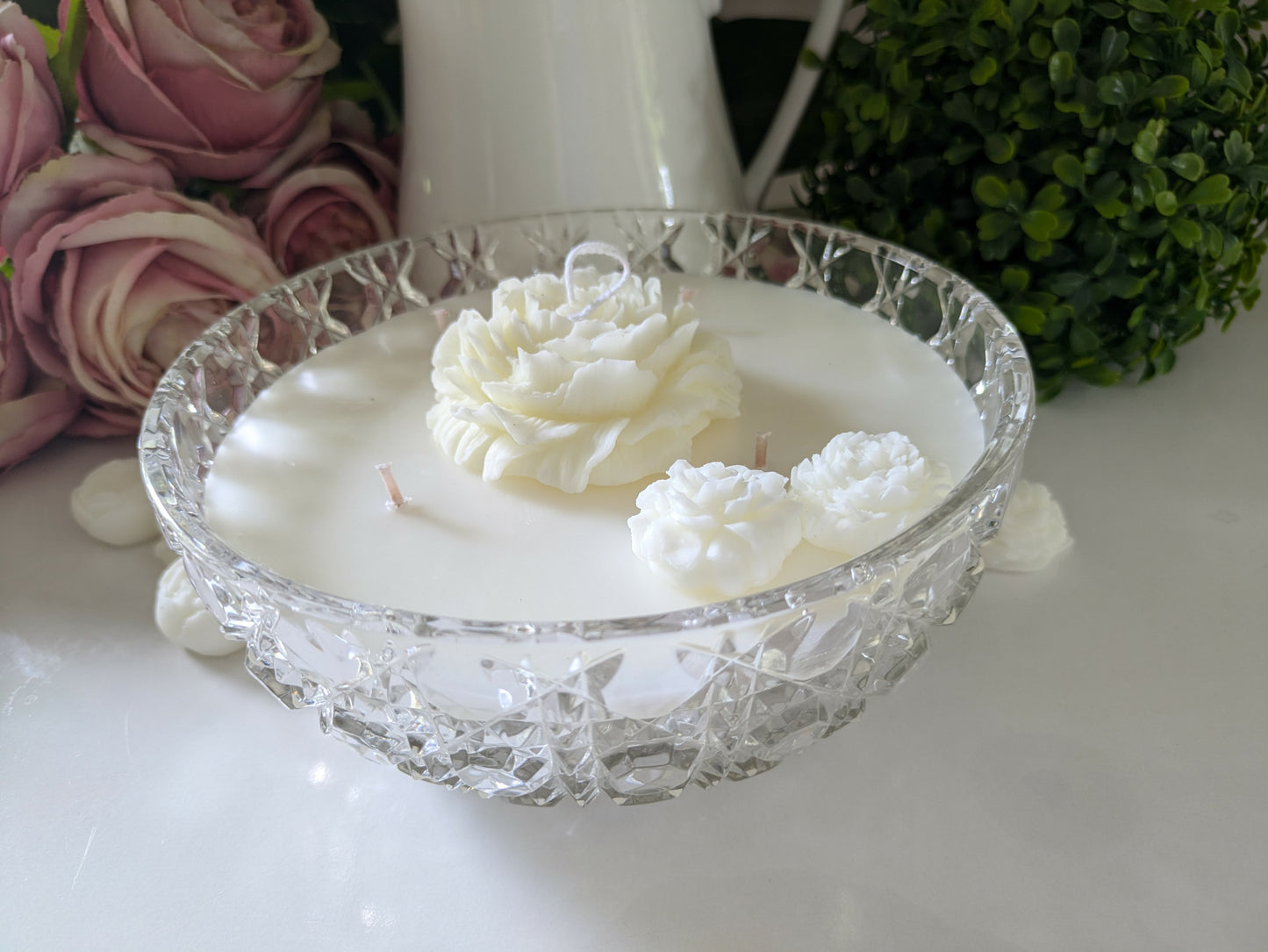 Round Cut Glass - Angel Wings | 1ltr