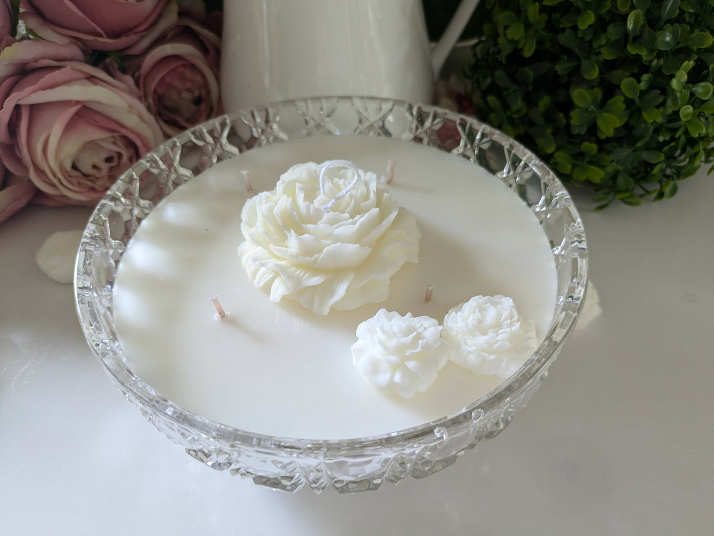 Round Cut Glass - Angel Wings | 1ltr